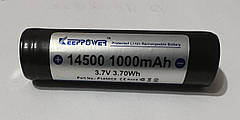 Акумулятор 14500 Keeeppower 1000mah 3.7V Protected (з захистом) Li-ion