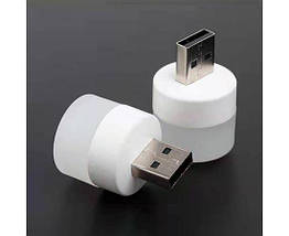 USB LED лампочка циліндрична 5V 1А холодне світло біла