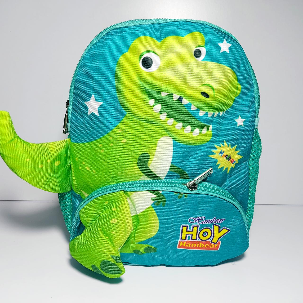 Рюкзак дитячий бірюзовий з динозавром, фото 1