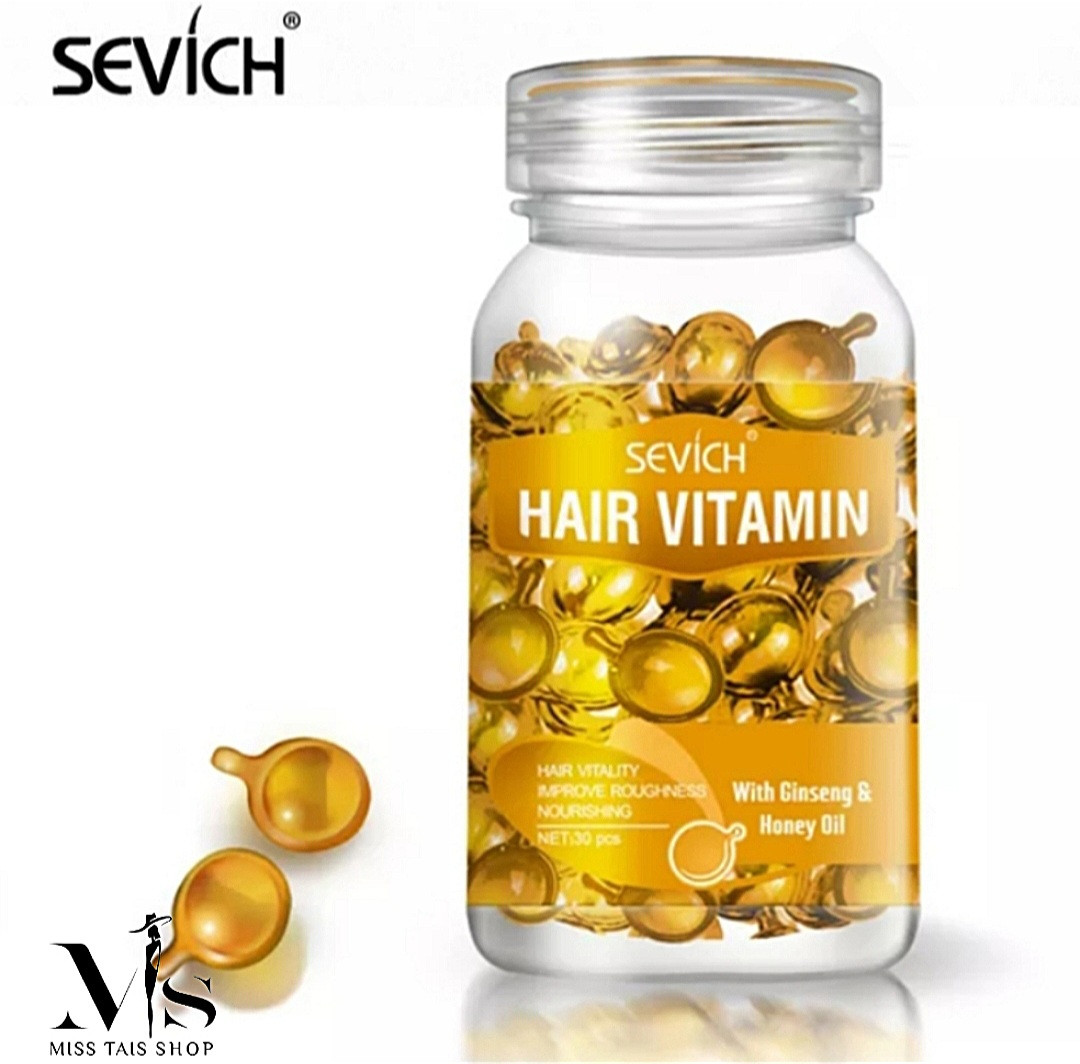 Капсули для волосся «Інтенсивна Терапія» Sevich Hair Vitamin With Ginseng & Honey Oil 30 шт Помаранчевий