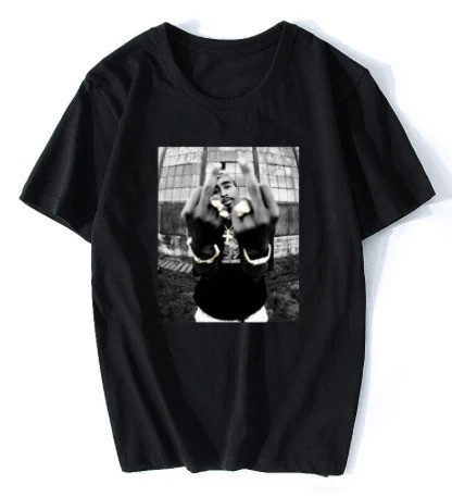 Футболка чорна Tupac Middle Fingers Up T-Shirt XS