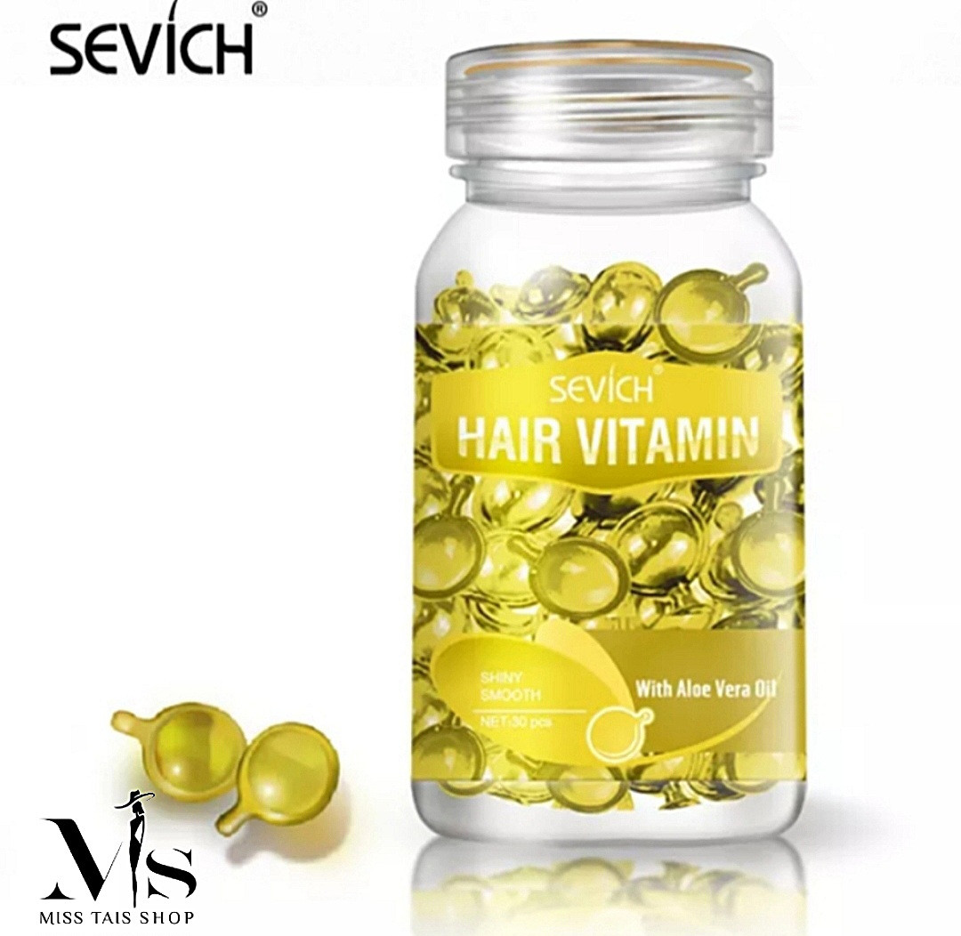 Капсули для волосся «Сила та М'якість» Sevich Hair Vitamin With Aloe Vera Oil 30 шт Жовтий