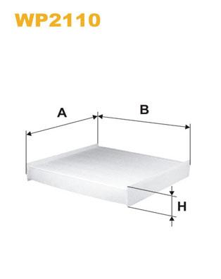 Фільтр салонний WIXFILTRON WP2110 DACIA LOGAN II, SANDERO II; RENAULT CAPTUR, CLIO IV, LOGAN II, SANDERO II, фото 1