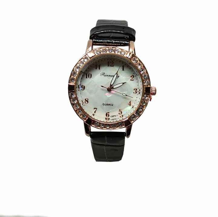 Жіночий наручний годинник Rinnandy Coral Black гурт