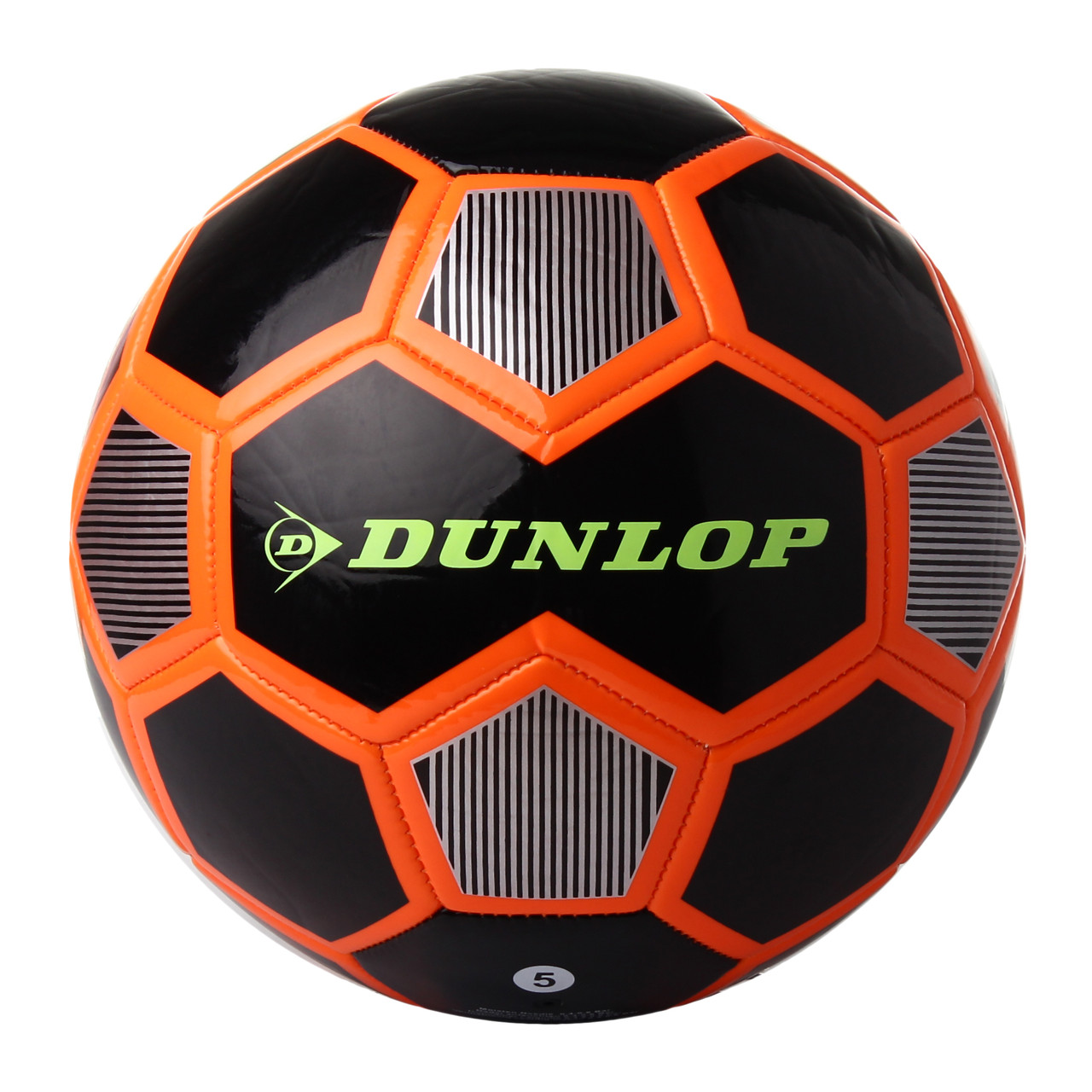 Футбольний м'яч Dunlop Football чорний+помаранчевий, фото 1