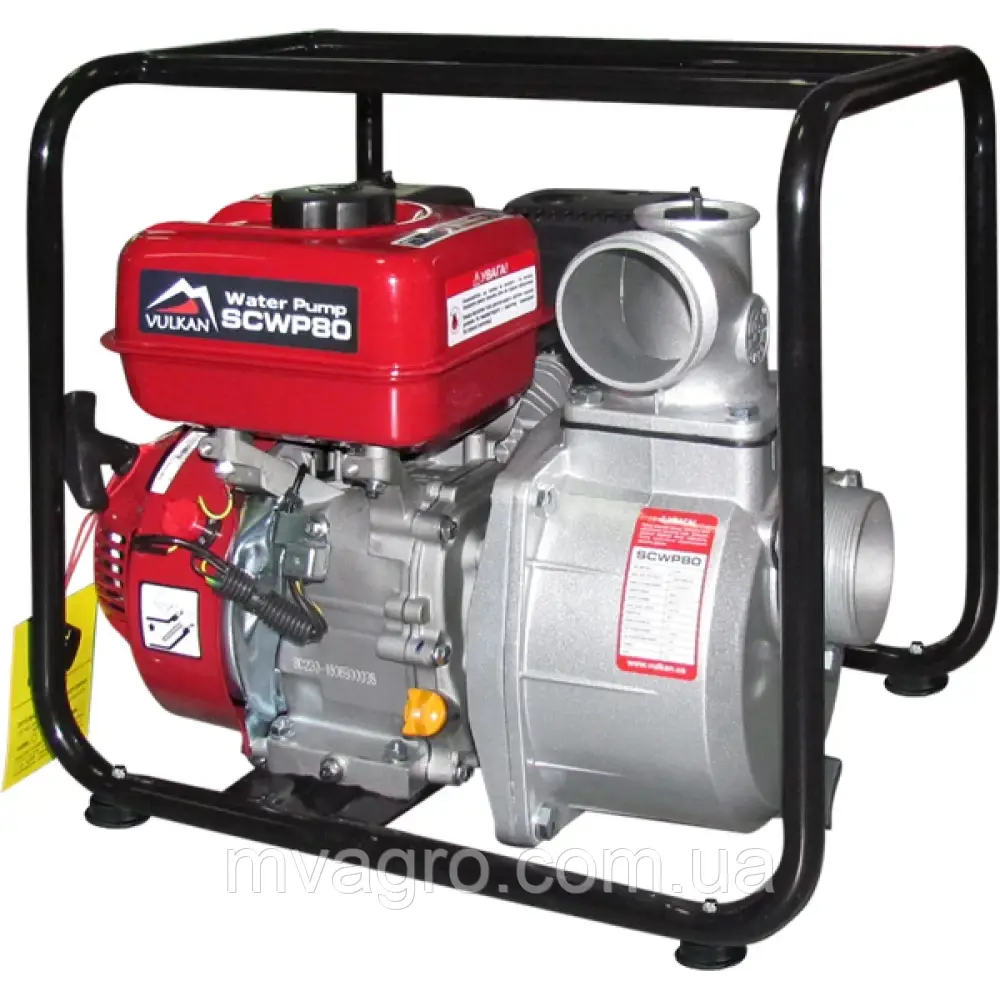 Мотопомпа бензинова Vulkan SCWP80 для чистої води, фото 1