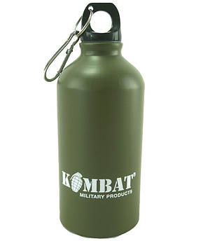 Фляга для води алюмінієва з карабіном KOMBAT UK Aluminium Water Bottle