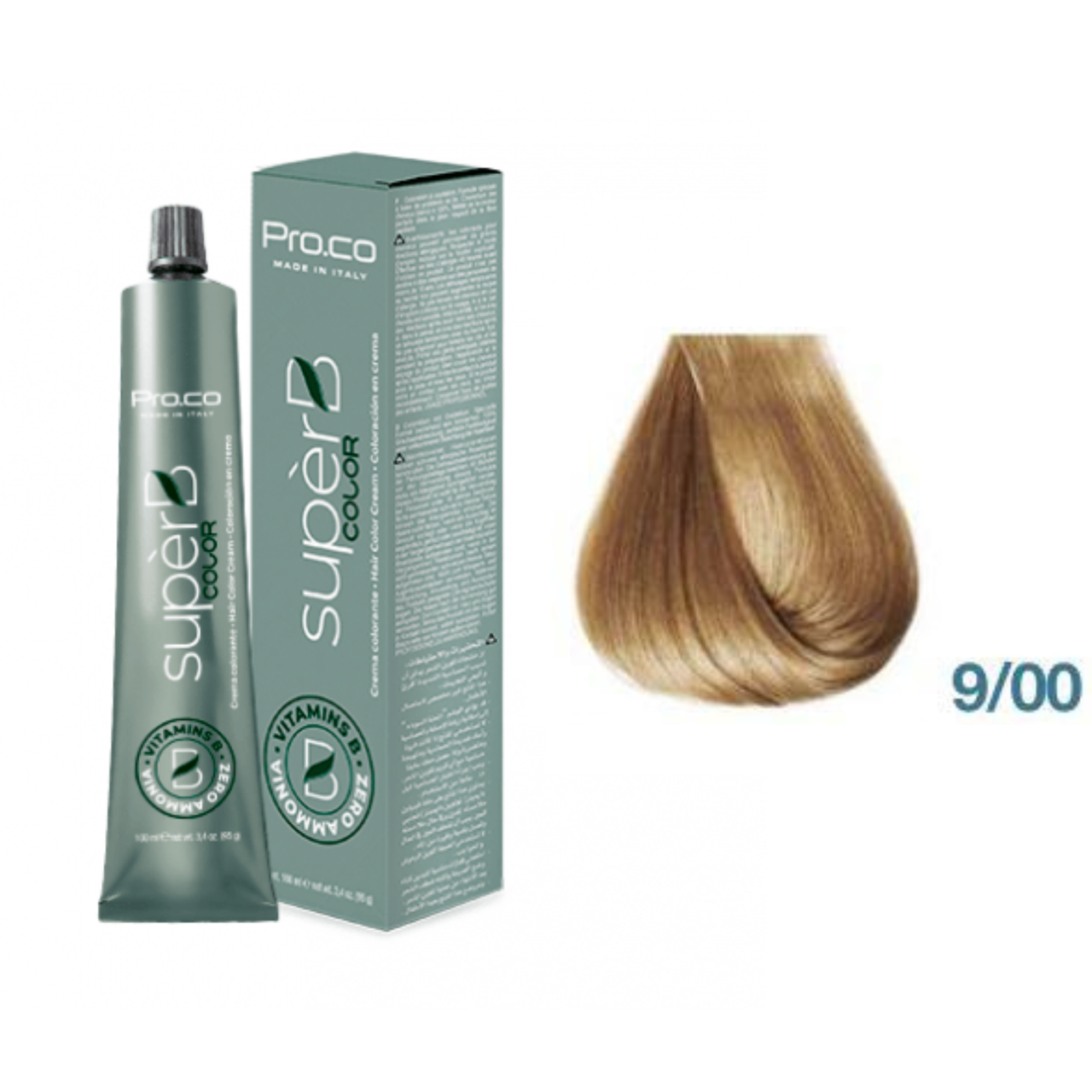 Фарба для волосся безаміачна Pro.Color Super B Color Cream №9.00 Intensive Very Light Blond 100 мл, фото 1