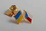 Значок прапор Україна-Чехія подвійний, фото 3