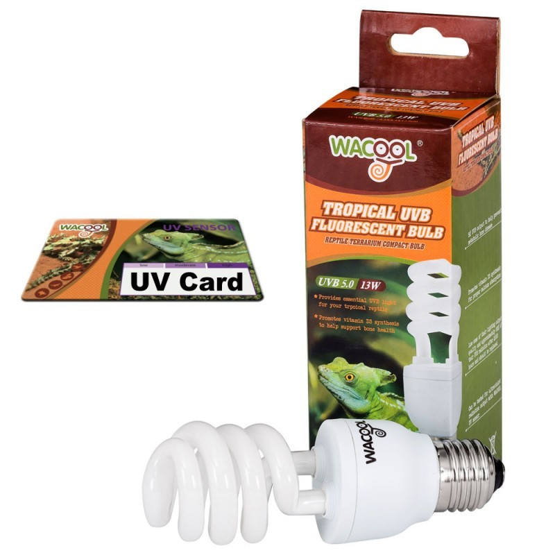 Лампа Е27 Wacool Tropical UVB 5.0 13W + UV card (SCT5013) - фото 1 - id-p1760834260