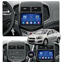 Go Андроид магнитола штатная для Chevrolet Sonic 1 2011-2016 экран 9" 4/64Gb 4G Wi-Fi GPS Top