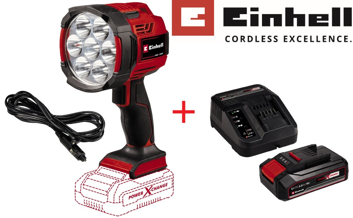 Ліхтар акумуляторний Einhell TE-CL 18/2500 LiAC Kit 2.5 Ah (4514145K), фото 1