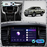 Go Андроид магнитола штатная для Mitsubishi L200 5 2015-2019 экран 9" 4/64Gb CarPlay 4G Wi-Fi GPS Prime