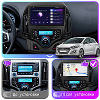 Go Андроид магнитола штатная для Hyundai i30 1 Рестайлинг 2010-2012 экран 9" 4/64Gb CarPlay 4G Wi-Fi GPS