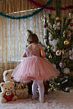 Дитяча сукня пудрового кольору на зріст 92- 98 см, фото 4