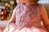 Дитяча сукня пудрового кольору на зріст 92- 98 см, фото 6