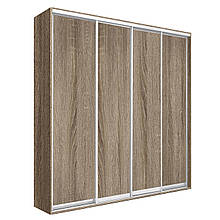 Шафа купе чотирьохдверна ТОП 4 2380х450х2100 мм ДСП Дуб вінтаж Модерн