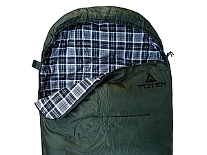 Спальний мішок Totem Ember Plus XXL ковдра з капюшоном правий olive 190/90 UTTS-015