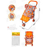 Коляска для ляльки CS7912, прогулянкова, залізниця, 48-25-53 см, фото 2