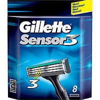 Сменные кассеты для бритья Gillette Sensor3 8шт. Оригинал