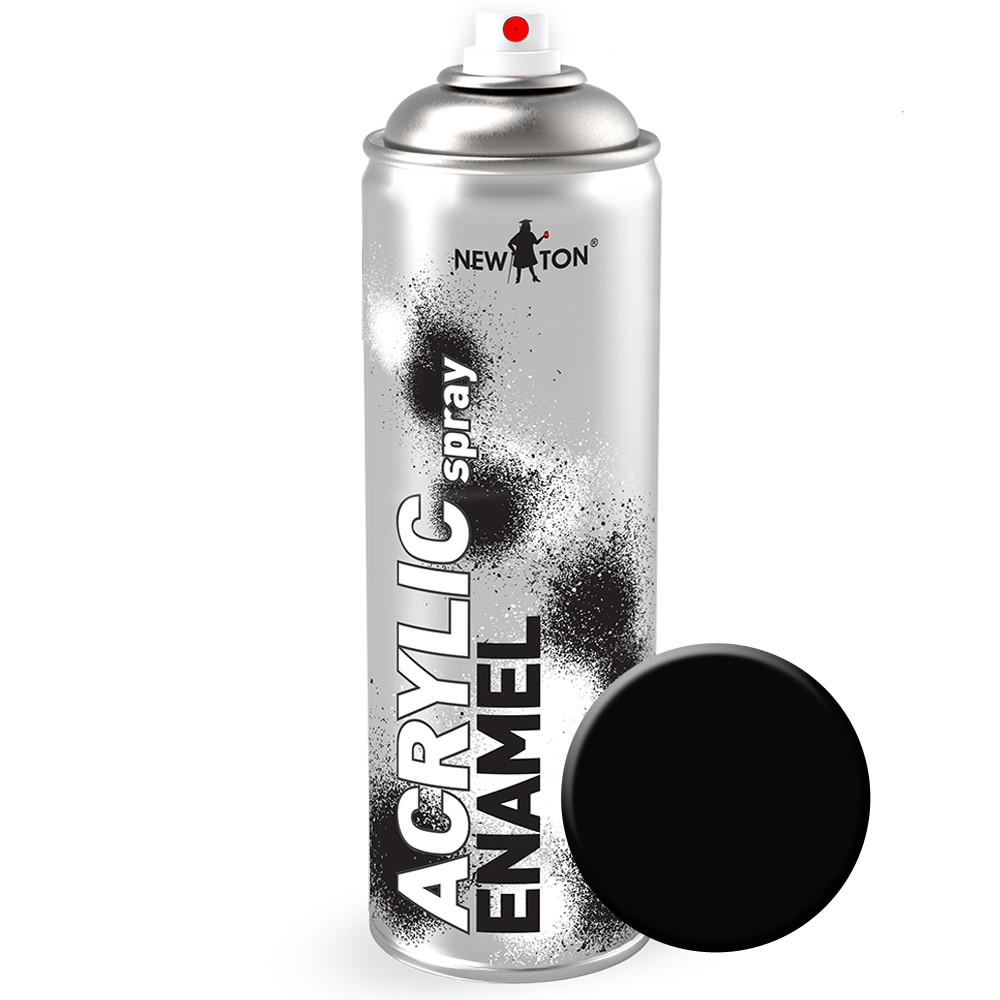 Емаль Автомобільна Акрилова Глянцева New Ton RAL 9005 Чорна 500 мл, фото 1