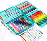 Преміум-набір кольорових масляних олівців KALOUR 72 кольори в металевій коробці, фото 4