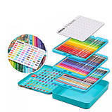 Преміум-набір кольорових масляних олівців KALOUR 72 кольори в металевій коробці, фото 6