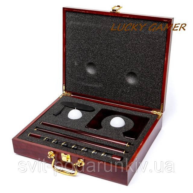 Домашній набір мінігольф у дерев'яному кейсі CXS1002, фото 1
