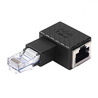 Адаптер перехідник з'єднувач LAN RJ45 (тато) — RJ45 (мама), Left