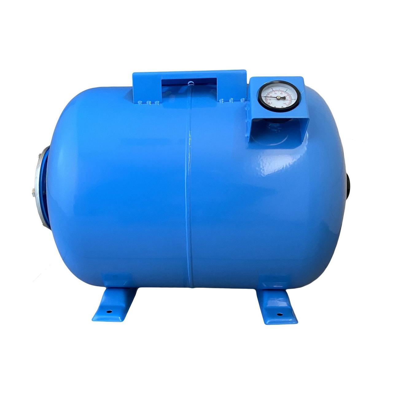 Гідроакумулятор горизонтальний 50 літрів Volks pumpe 10 Bar (з манометром), фото 1