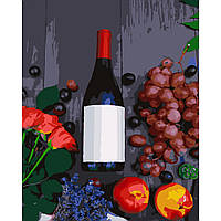 Картина по номерам Strateg Вино до ужина размером 40х50 см (GS287)