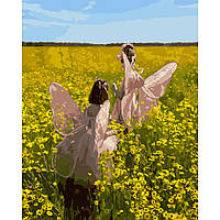 Картина по номерам Strateg Феи в цветущем поле размером 40х50 см (GS219)