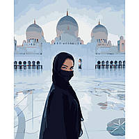 Картина по номерам Strateg Красавица в Абу-Даби размером 40х50 см (GS221)