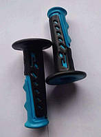Ручки руля велосипедные (черные с синим) YKX