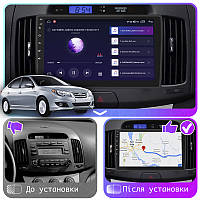 Lb Штатная автомагнитола в машину  для Hyundai Avante 4 2006-2010 экран 9" 4/64Gb 4G Wi-Fi GPS Top Хюндай