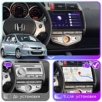 Lb Андроид магнитола штатная для Honda Jazz 1 Рестайлинг 2005-2008 экран 9" 4/64Gb CarPlay 4G Wi-Fi GPS