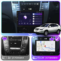 Lb Андроид магнитола штатная для Toyota Harrier 2 (XU30) 2003-2013 экран 9" 4/64Gb CarPlay 4G Wi-Fi GPS