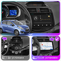 Lb Штатна магнітола в авто для Chevrolet Spark 3 2009-2016 екран 9" 4/64 Gb CarPlay 4G Wi-Fi GPS Prime