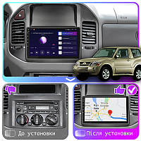 Lb Андроид магнитола штатная для Mitsubishi Pajero 3 1999-2002 экран 9" 4/64Gb CarPlay 4G Wi-Fi GPS Prime