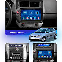 Lb Андроид магнитола штатная для Volkswagen Polo 4 Рестайлинг 2005-2009 экран 9" 4/32Gb 4G Wi-Fi GPS Top