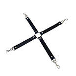 Хрестовина з натуральної шкіри Art of Sex — 4 Way Connector, Чорний 777Store.com.ua, фото 2