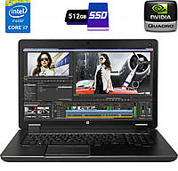 Ноутбук HP ZBook 17 G2/ 17.3"/ Core i7-4710MQ/ 16GB DDR3/ 512GB SSD / Quadro K3100M/ Webcam