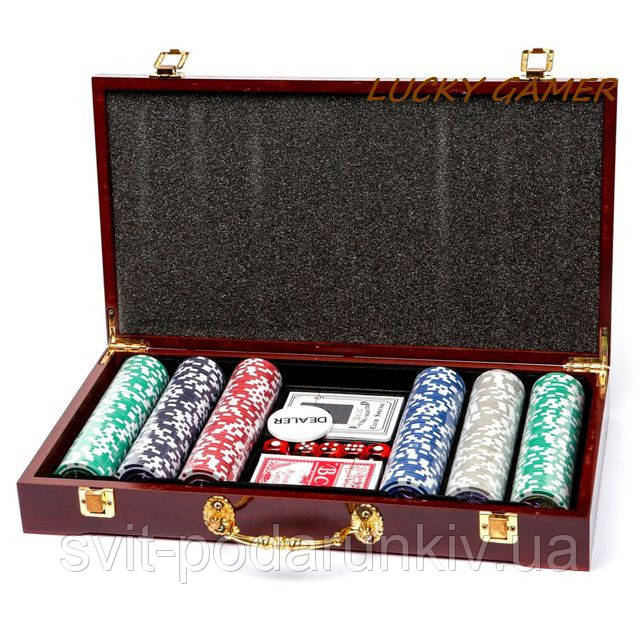 Набір для покера на 300 фішок із номіналом WS-3-1, фото 1