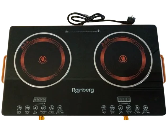 Электрическая инфракрасная плита Rainberg RB-816 на 2 конфорки по 2500W, сенсорная - фото 6 - id-p1766362648