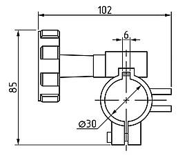 Тримач різака регульований діаметр 30 мм DR30, кронштейн для кріплення плазмотрону або газового різака, фото 4