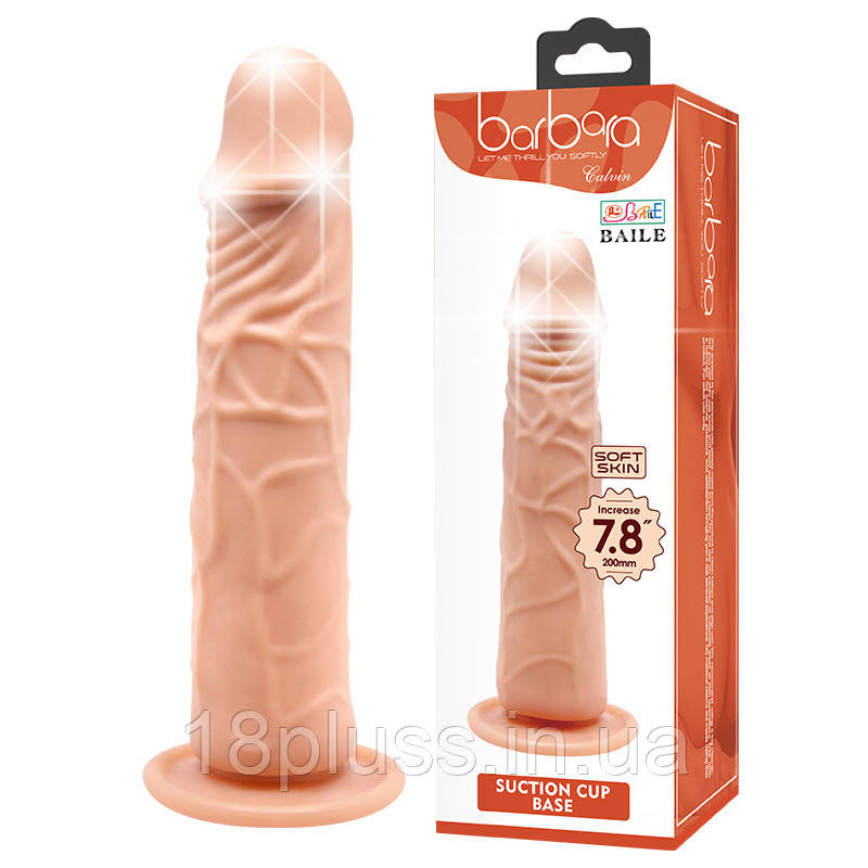 Реалістичний фалоімітатор на присосці Barbara Calvin Flesh, фото 1