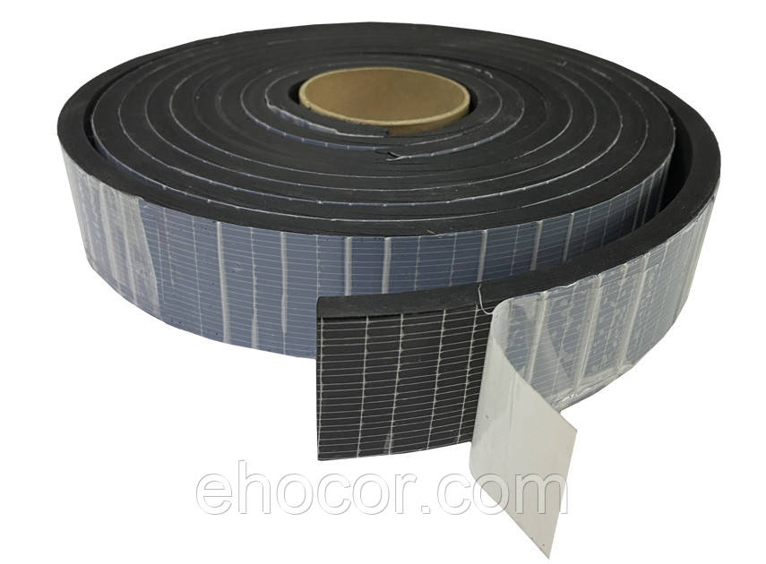 Стрічка EPDM (ЕПДМ) ущільнювальна самоклеюча 130кг/м3, 5мм*30мм*10м.п.