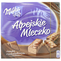 Цукерки Мілка альпійське молоко шоколадні Milka o smaku czekoladowym 330g 16шт/ящ (Код: 00-00013394)