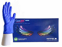 Перчатки Care 365 нитриловые без пудры, размер M нестерильные, 50пар