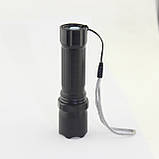 Ліхтар ручний  Quantum QM-FL1042 Minik black+gold 3W LED  з USB 2шт/уп, blister, фото 6